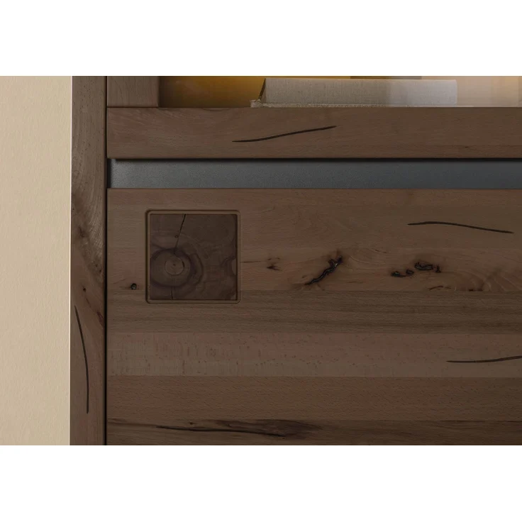 Vitrine Kernbuche 65 x 40 x 148 tabacco braun geölt VILLANDERS #204 – Bild 7