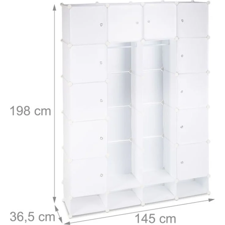 Relaxdays Kleiderschrank Stecksystem 18 Fächer – Bild 4