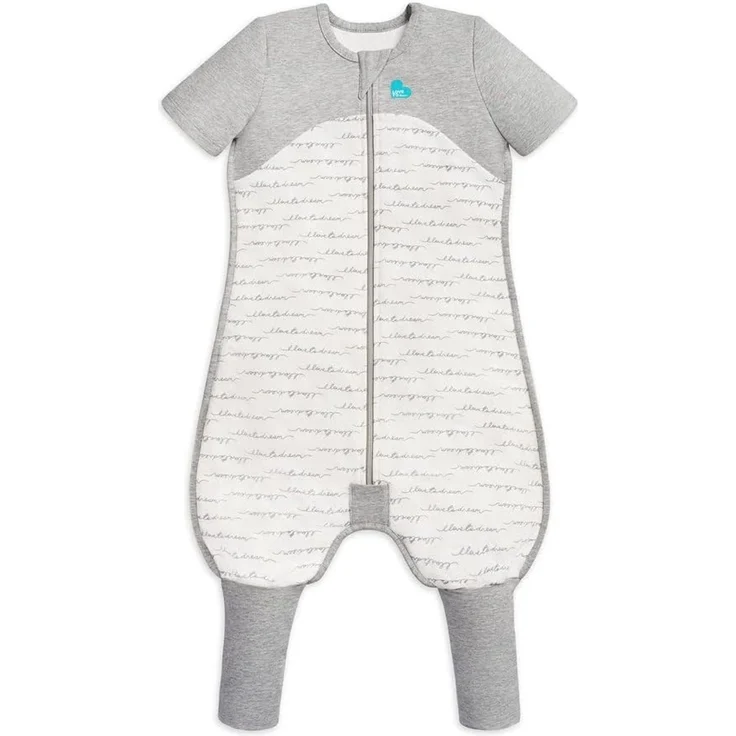 Love To Dream Übergang Pucksack, Bambus-Viskose Lite, Medium (6-8,5kg), Ideal für warme Temperaturen 24-27°C, Arme hoch, Von Hebammen empfohlen, einfaches Windelwechseln, abzippbare Flügel, Grau – Bild 1