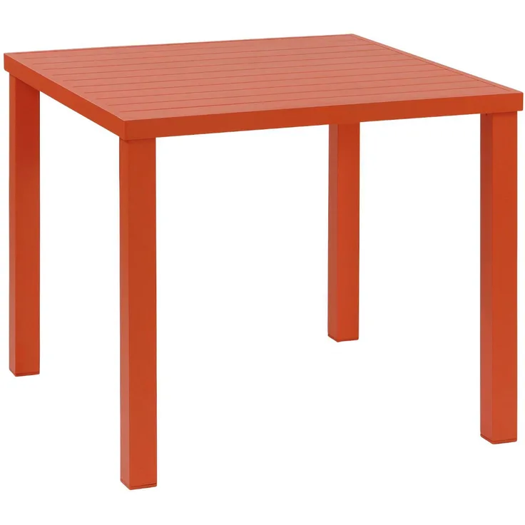 Inko Gartentisch Ronda Alu 90 x 90 x 74,5 cm Terrassentisch Orange