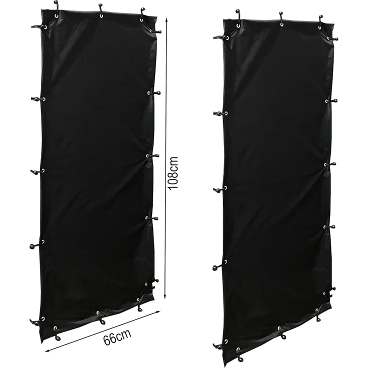 Quick Star Kaminholzregal Wetterschutz 66x108cm für Kaminholzregal 70x145cm, (2-St), PVC Beschichtung 260g/m² – Bild 2