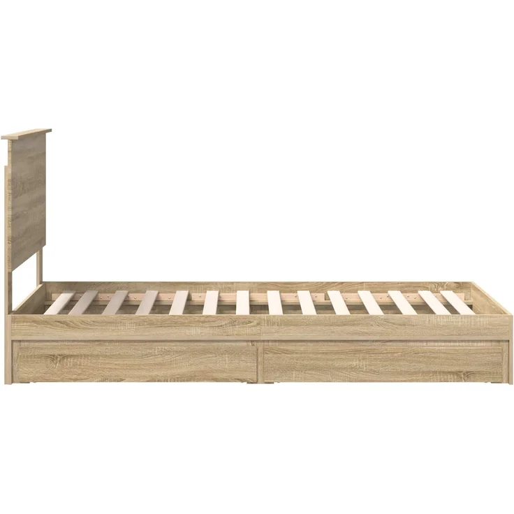 vidaXL Aufbewahrungsbett Sonoma-Eiche 90 x 190 cm Holzwerkstoff 3411252 – Bild 8