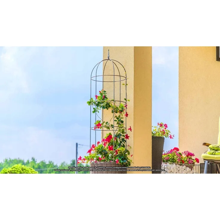 KADAX Gartenobelisk aus Metall für Blumen und Rosen, 150 cm – Bild 9