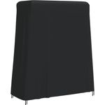 vidaXL Abdeckung für Tischtennisplatte, Polyester schwarz, 70 x 165 x 185 cm