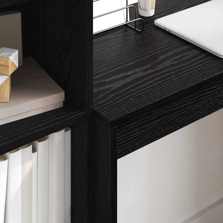 vidaXL Schreibtisch Schwarz Eichen-Optik 80 x 40 x 76 cm 869387 – Bild 3