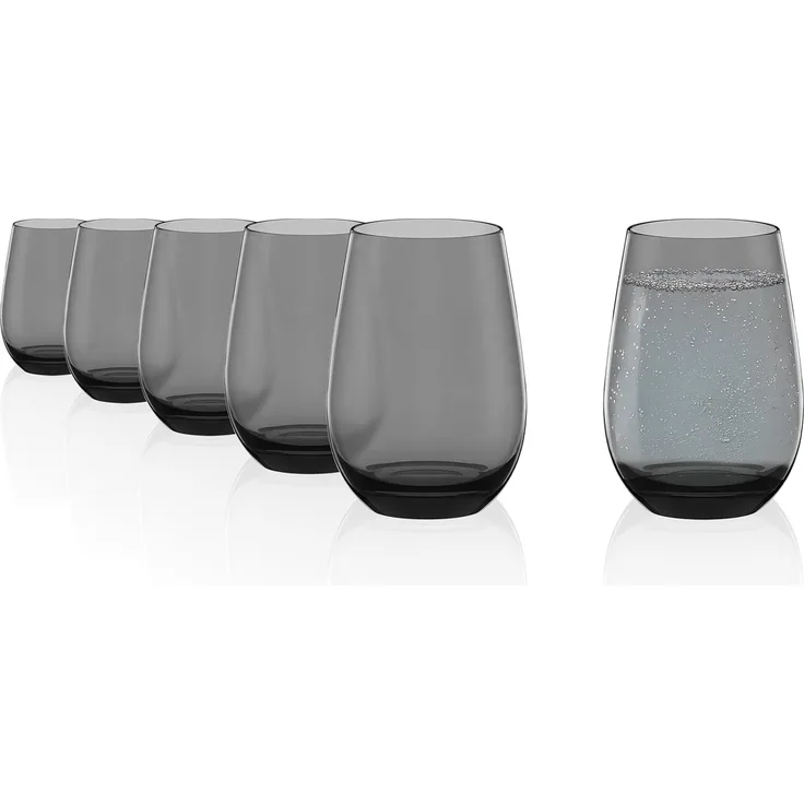 Stölzle Lausitz ELEMENTS Becher 465 ml rauchgrau 6er Set