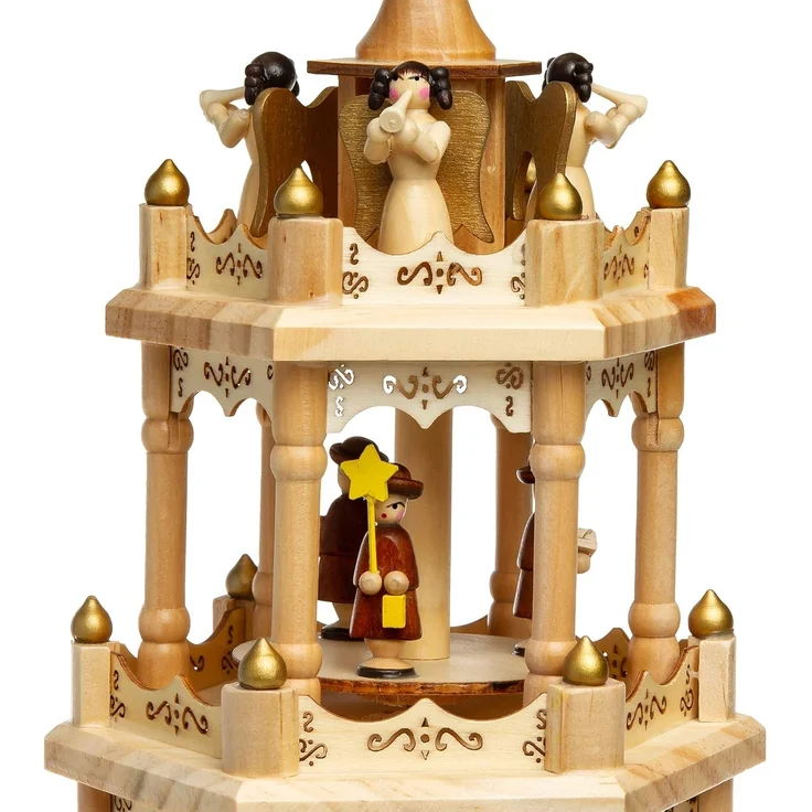 SIKORA Weihnachtspyramide aus Holz mit 4 Etagen XL Pyramide Weihnachten Deko H:55cm - P4 – Bild 4