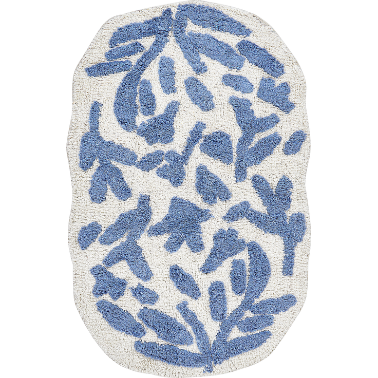 Badematte Baumwolle blau 60 x 90 cm DERIK