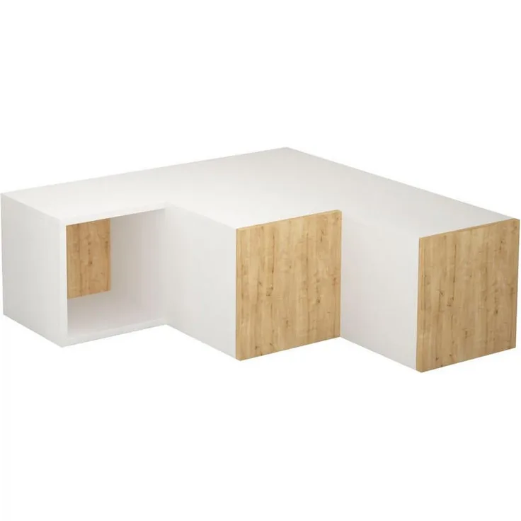 Calicosy Eck-TV-Möbel, Eiche, FSC-zertifiziert, 92x32x90 cm, stehend, langlebiger Holzwerkstoff