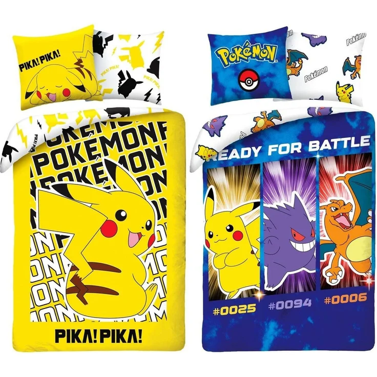 Halantex Bettwäsche Pokemon Pikachu - 2 x Fan-Bettwäsche-Set, 135x200 & 80x80, Baumwolle, 100% Baumwolle – Bild 5