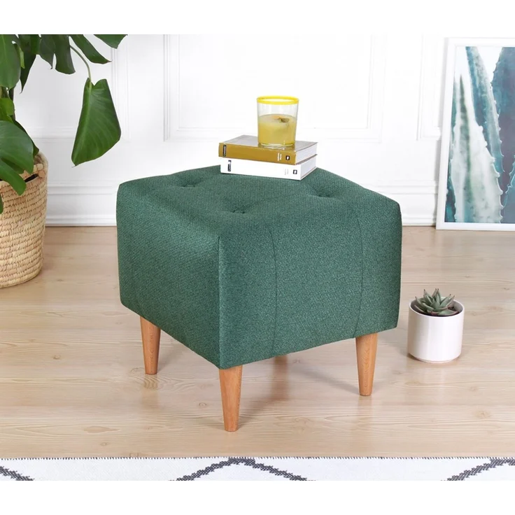 Hanah Home 'Tomp v2 - Green' Pouffe, Grün, 43 x 43 x 43 cm – Bild 5
