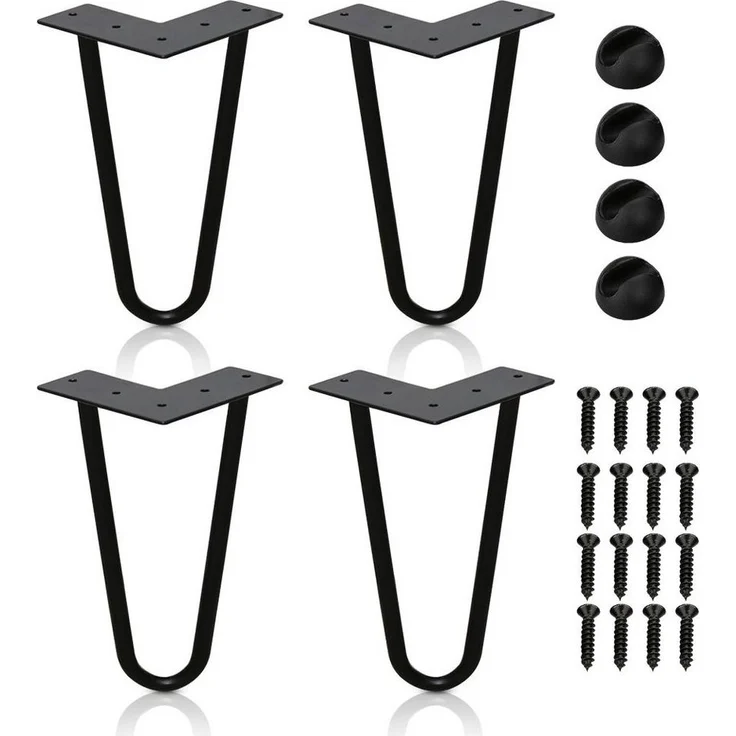 Clanmacy Tischbein 4x Tischbeine Hairpin Legs für Kommode - 15-72cm – Bild 1