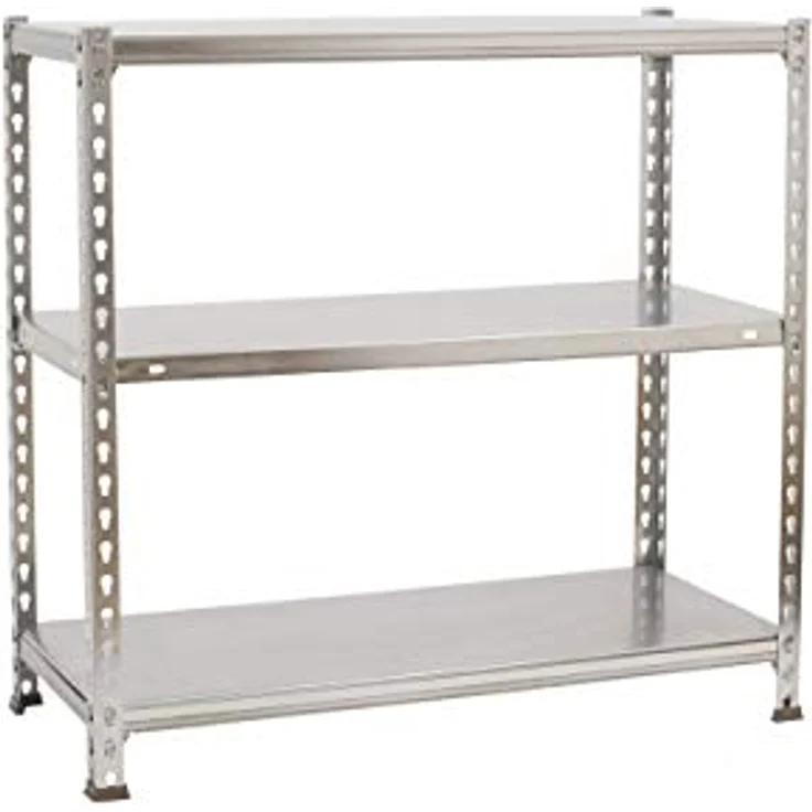 Simon Rack Ecoclick Regal mit 3 Ebenen, 60 kg Tragkraft und Biegepunkt, 900 x 1100 x 500 mm, Schwerlastregal, Garagenregal, verzinkt – Bild 5