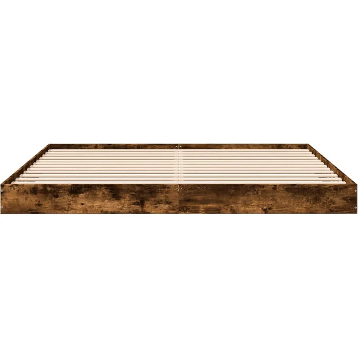 vidaXL Bettgestell ohne Matratze Räuchereiche 180x200 cm Holzwerkstoff 842004 – Bild 4