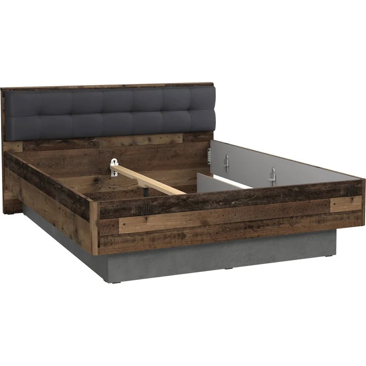 Doppelbett CLIF 160 x 200 cm Optik: Old Wood Vintage von Forte – Bild 2