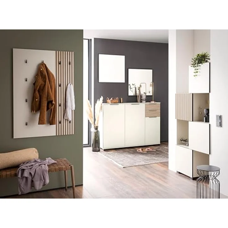 MID.YOU Garderobenpaneel Eiche, Holzwerkstoff, 24.5x109x2.6 cm, mit Aufhängemöglichkeit – Bild 4