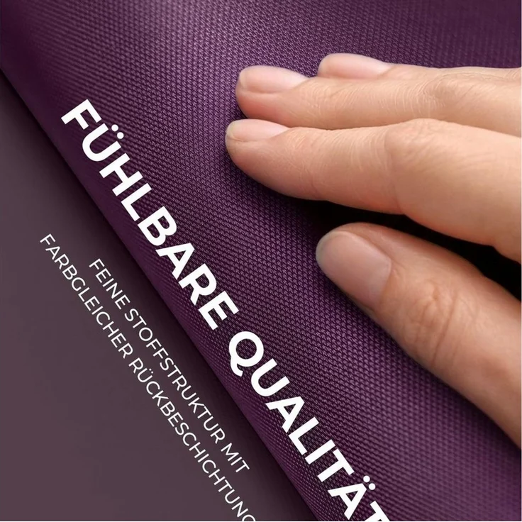 Verdunklungsrollo Klemmfix Tenebra Verdunkelungsrollo, 45 x 160 cm, lila-aubergine, Victoria M, blickdicht, ohne Bohren, in Führungsschienen, Klemmfix, Verdunkelung, Mit Magnet. energiesparend – Bild 4