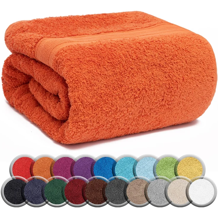 NatureMark SAUNATUCH/Badetuch – Premium Qualität 80x200 cm – Sauna-Handtuch 100% Baumwolle – Farbe: Terrakotta