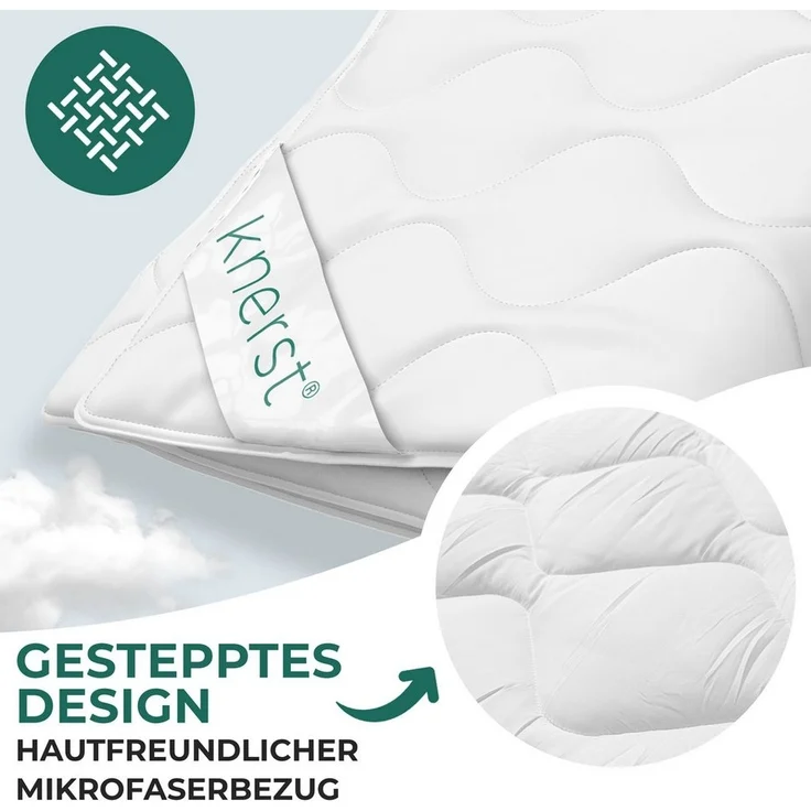 KNERST Microfaserbettdecke Mikrofaserbettdecke Sommerdecke Ganzjahresdecke 135x200, 155x220, uvm, Füllung: Klimafaser-Polyesterfüllung, Allergikerfreundlich, atmungsaktiv, temperaturausgleichend – Bild 2