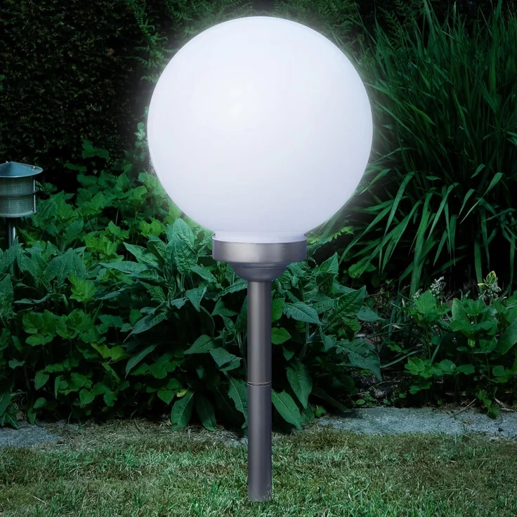 kamelshopping LED Solarleuchte Solar Kugelleuchte / Gartenkugel für Aussen mit LED Beleuchtung, LED fest integriert, Warmweiß, inkl. austauschbarem 600 mAh Akku – Bild 1