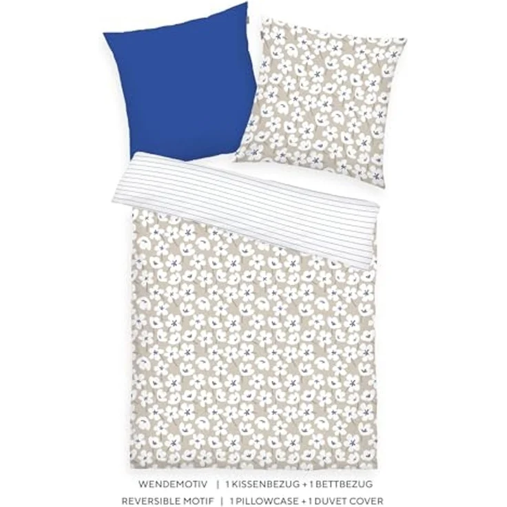 TOM TAILOR HOME Bettwäsche FRESH FLOWERS 135x200cm, 155x220cm oder 200x220cm, Renforcé, 2 teilig, new bedroom, mit farbigem Markenreißverschluss – Bild 2