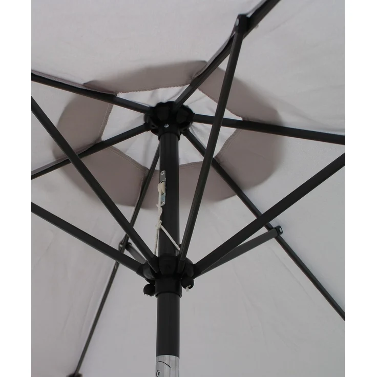 Gardissimo NEW SUNNY Sonnenschirm Ø 180cm Gartenschirm Kurbelschirm hellgrau – Bild 6