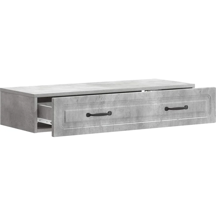 vidaXL Wandmontierter Beistelltisch Betongrau 87,5 x 34,5 x 17 cm 899348 – Bild 3