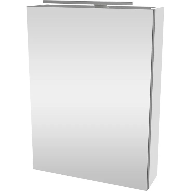 Fackelmann SBC SCENO Gäste-WC Spiegelschrank 50 cm, Weiß matt, rechts