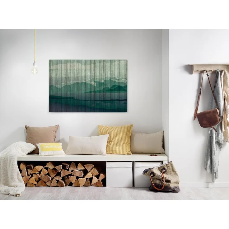 Leinwandbild Landschaft Grün 90x60 DD120460 Keilrahmenbild Wandbild Berge – Bild 5