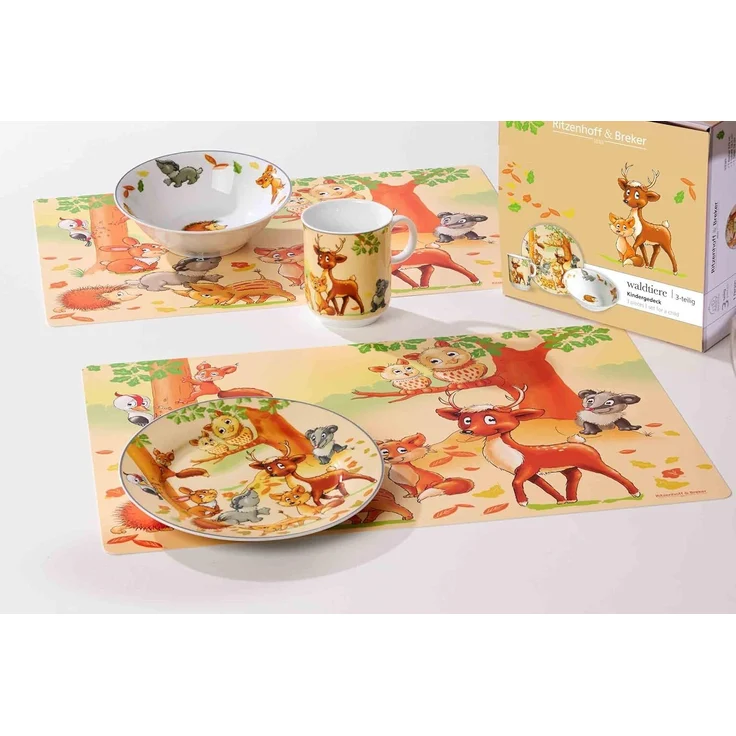 Ritzenhoff & Breker WALDTIERE Kindergeschirr Set 3-teilig – Bild 2