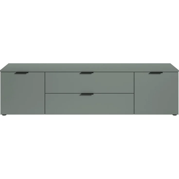 Lowboard >Linz< 2 Türen, 2 Schübe, in Salbei - 180x47x40cm (BxHxT) – Bild 4