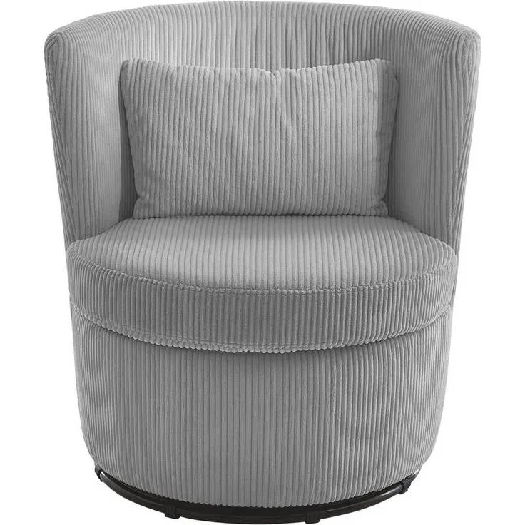 ATLANTIC home collection Drehsessel Keno, 360-Grad drehbarer Cordsessel, inkl. einem Zierkissen im Originalbezug