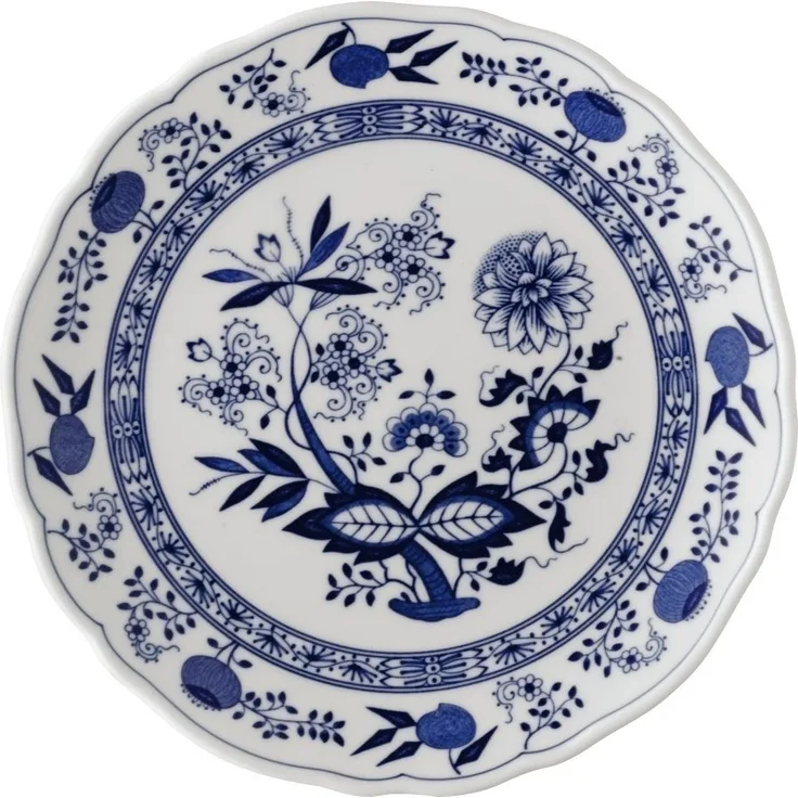 Speiseteller 25 cm/Fa Blau Zwiebelmuster Hutschenreuther Speiseteller - Mikrowelle geeignet, Spülmaschinenfest