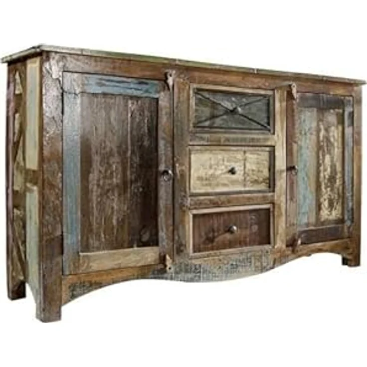 Sideboard Altholz 150x38x85 mehrfarbig lackiert NATURE OF SPIRIT #05 – Bild 2