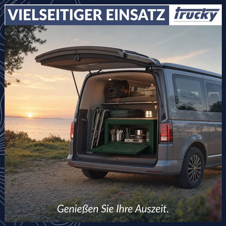 Trucky Faltbox Storage Box Camping Klappbox Klappkiste faltbar Grün Auswahl – Bild 3