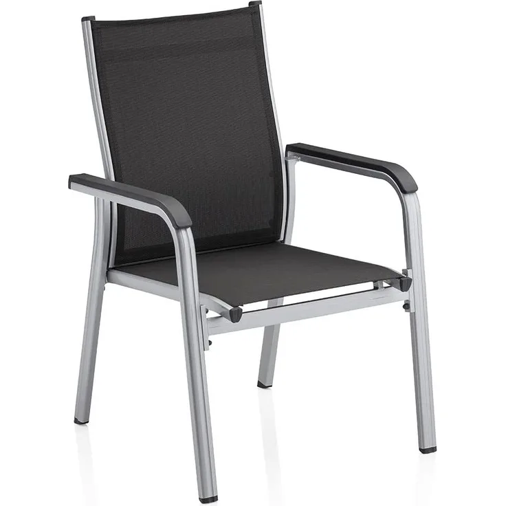 Kettler Basic Plus Stapelsessel Alu /Textilene champagner mocca