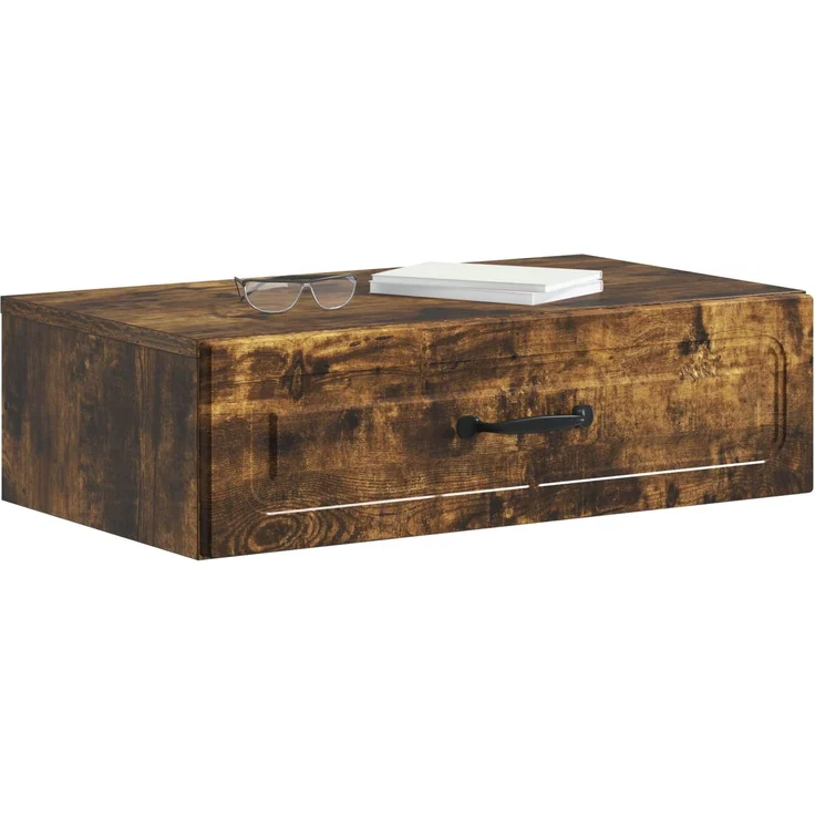 vidaXL Wandmontierter Beistelltisch Geräucherte Eiche Holzwerkstoff 899340 – Bild 2