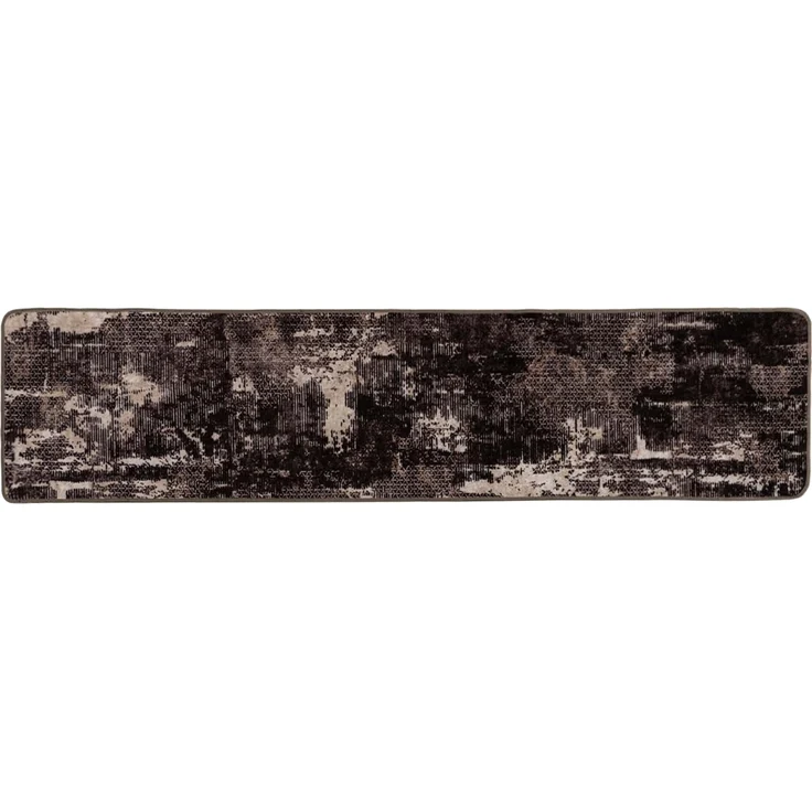 vidaXL Teppichläufer MARSA Schwarz 50x100 cm Polyester und PVC 42023366 – Bild 2