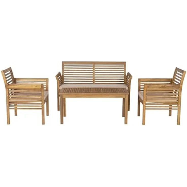 Gartenmöbelset Candela 4-tlg. Akazienholz Holzfarben [casa. pro] – Bild 5