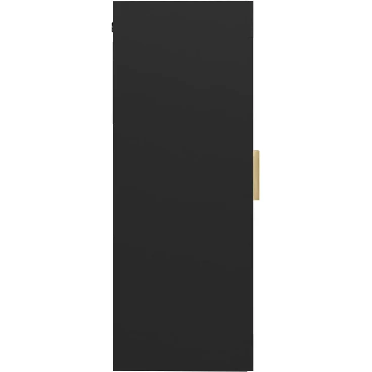 Hängeschrank, Badschrank, Küchenschrank Schwarz 69,5 x 34 x 90 cm – Bild 4