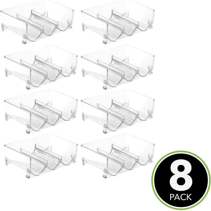 mDesign Flaschenregal Weinregal 8er-Set stapelbar Kunststoff transparent – Bild 4
