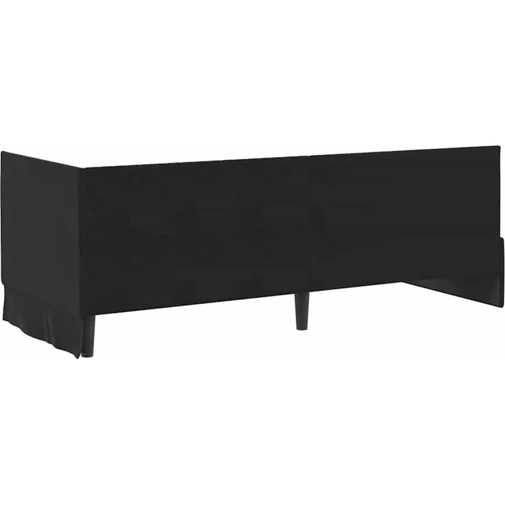 vidaXL Eckbettgestell mit Matratze mit Kopfteil 2 pcs Schwarz Samt 3393803 – Bild 9