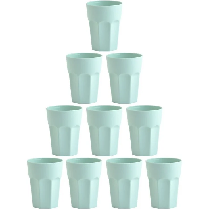 Engelland Becher Kunststoffbecher in modernen Pastellfarben, Mehrweg, 10-tlg, Kunststoff, spülmaschinengeeignet, bruchfest, wiederverwendbar, 250 ml, 0,25 Liter – Bild 1