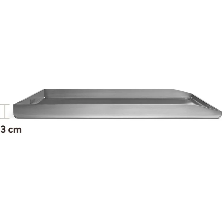 BURNHARD® Plancha Grillplatte Edelstahl für Gasgrill EARL Serie, spülmaschinenfest, 42,5 x 39,6 x 3 cm - Deutsche Marke - Silber - #944505_0 – Bild 3