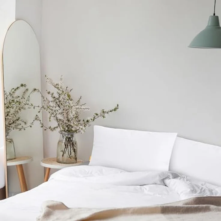 Gentle North Kopfkissen (40x80 cm groß) - 2er Set Kissen für Bett und als Dekokissen - Mit Reißverschluss für Füllung - Sofakissen - Zierkissen für Couch und Sofa - Ökotex - Waschbar bis 60° - Weiß – Bild 4