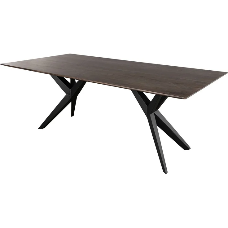 Esstisch Akazie 200x100x76 grau lackiert Beine anthrazit matt SWISS EDGE #35 – Bild 8