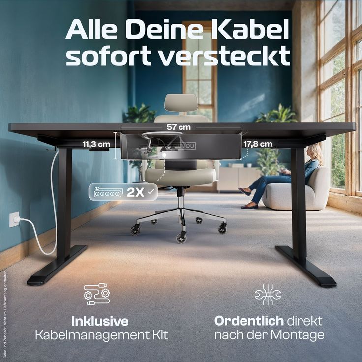 ProDesk Schwarz/Schwarz (140x70 cm) – Bild 4