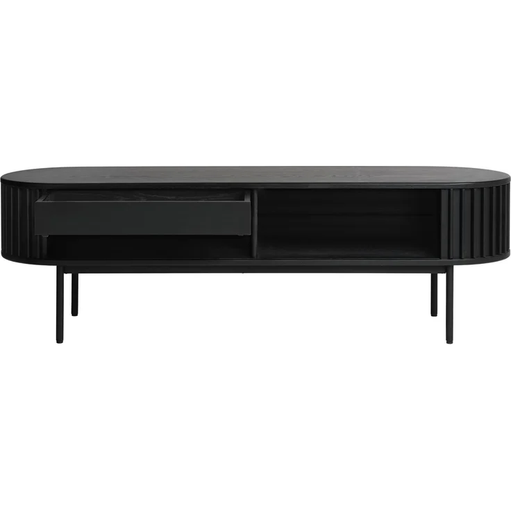 TV-Schrank >Salou< in Schwarz Lackiert - 160x48x45 (BxHxT) – Bild 4