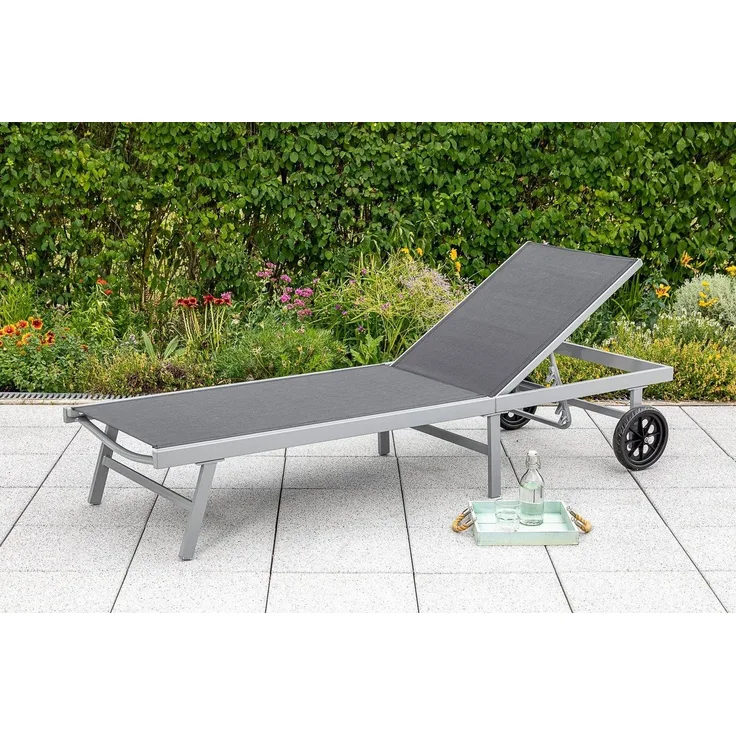 MERXX Gartenliege, Alu/Textil, verstellbar