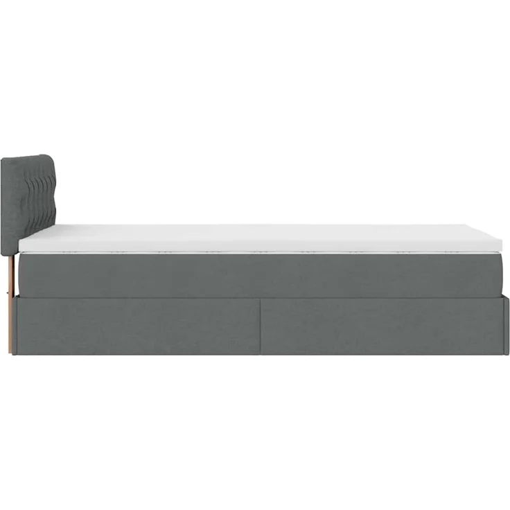 vidaXL Ottoman-Bett mit Matratze Dunkelgrau 90x200 cm Stoff 3311512 – Bild 8